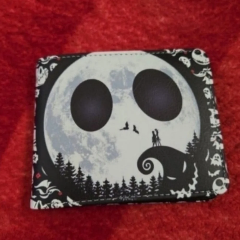 New Jack skellington nightmare before Christmas Halloween horror leather wallet